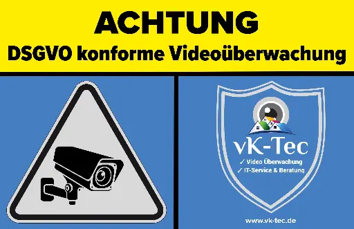 Aufkleber Videoüberwachung